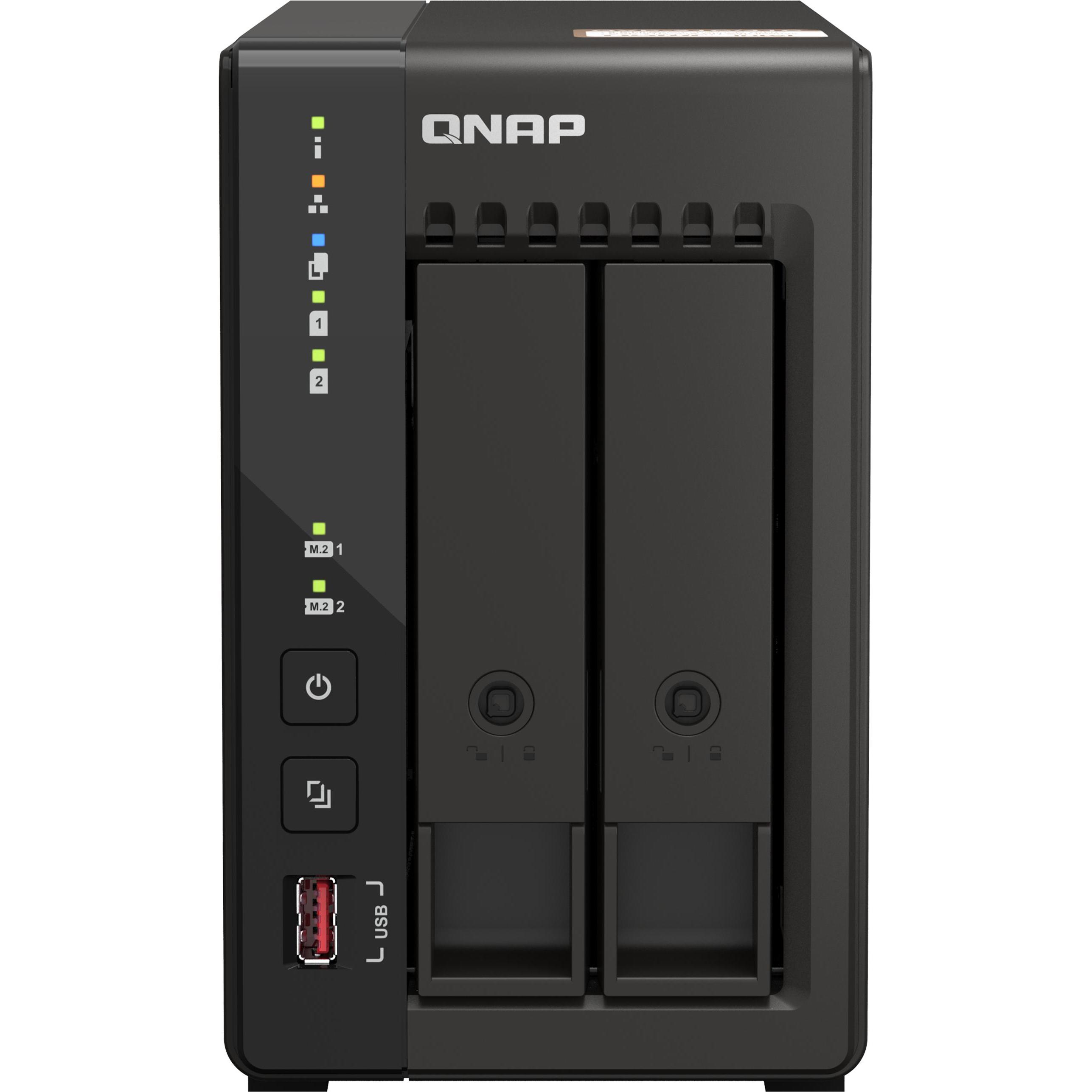 QNAP NVR QVP-21C Appliance 8ch embedded 2bay, NAS, Schwarz
