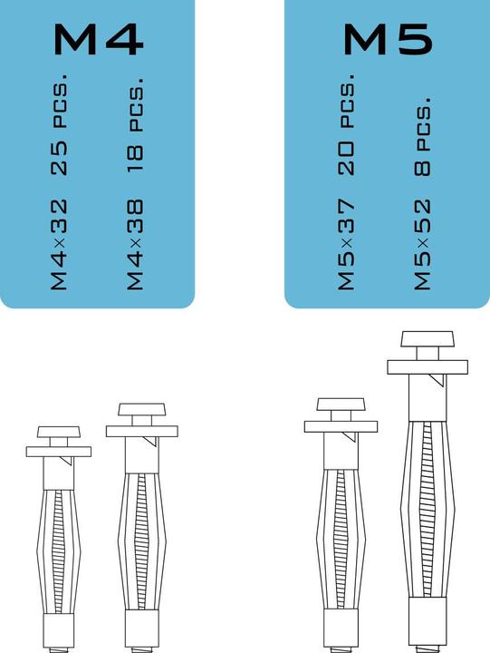 Actual product image Stahlwerk Cavity dowel pliers in a set with 72 metal cavity dowels (72 pcs.)