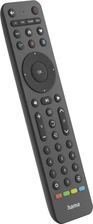Produktbild Hama Universal-Fernbedienung TV, Infrarot, für 4 Geräte, lernfähig, App-Tasten (Universal Fernbedienung, Infrarot)