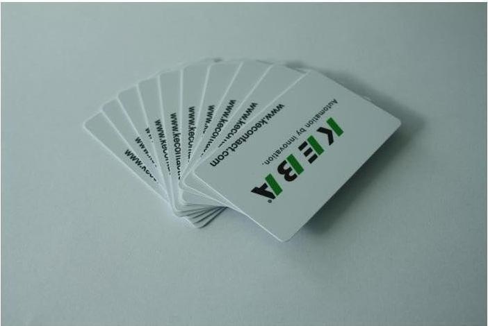 Actual product image Keba RFID card