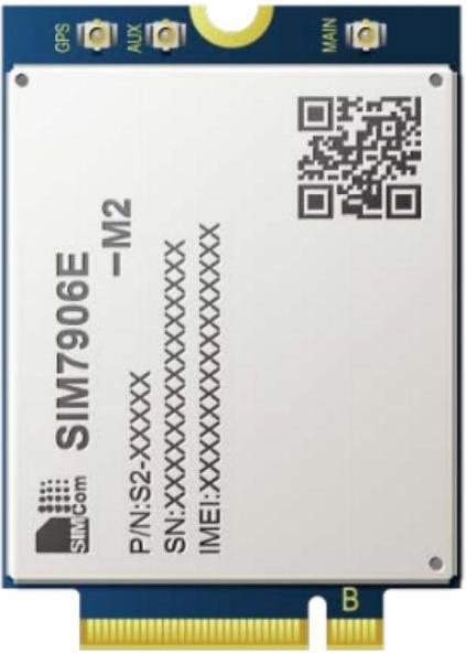 Actual product image SIMCom 7906-E - SIM7906E mPCIe - LTE Cat.6 Module, M.2 Format