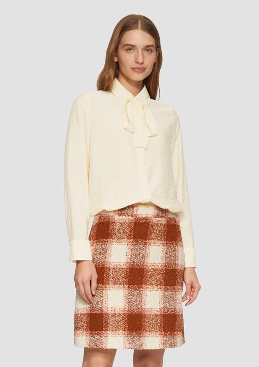 Produktbild S.Oliver Bluse Strukturierte Bluse mit abnehmbarer Schluppe (38)