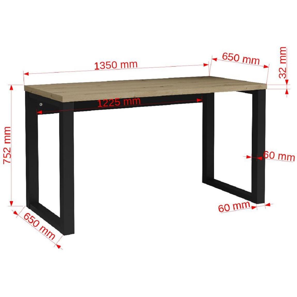 Thumbnail - ADRK Furniture, Schreibtisch, Schreibtisch MARO (65 x 65 x 40 cm)