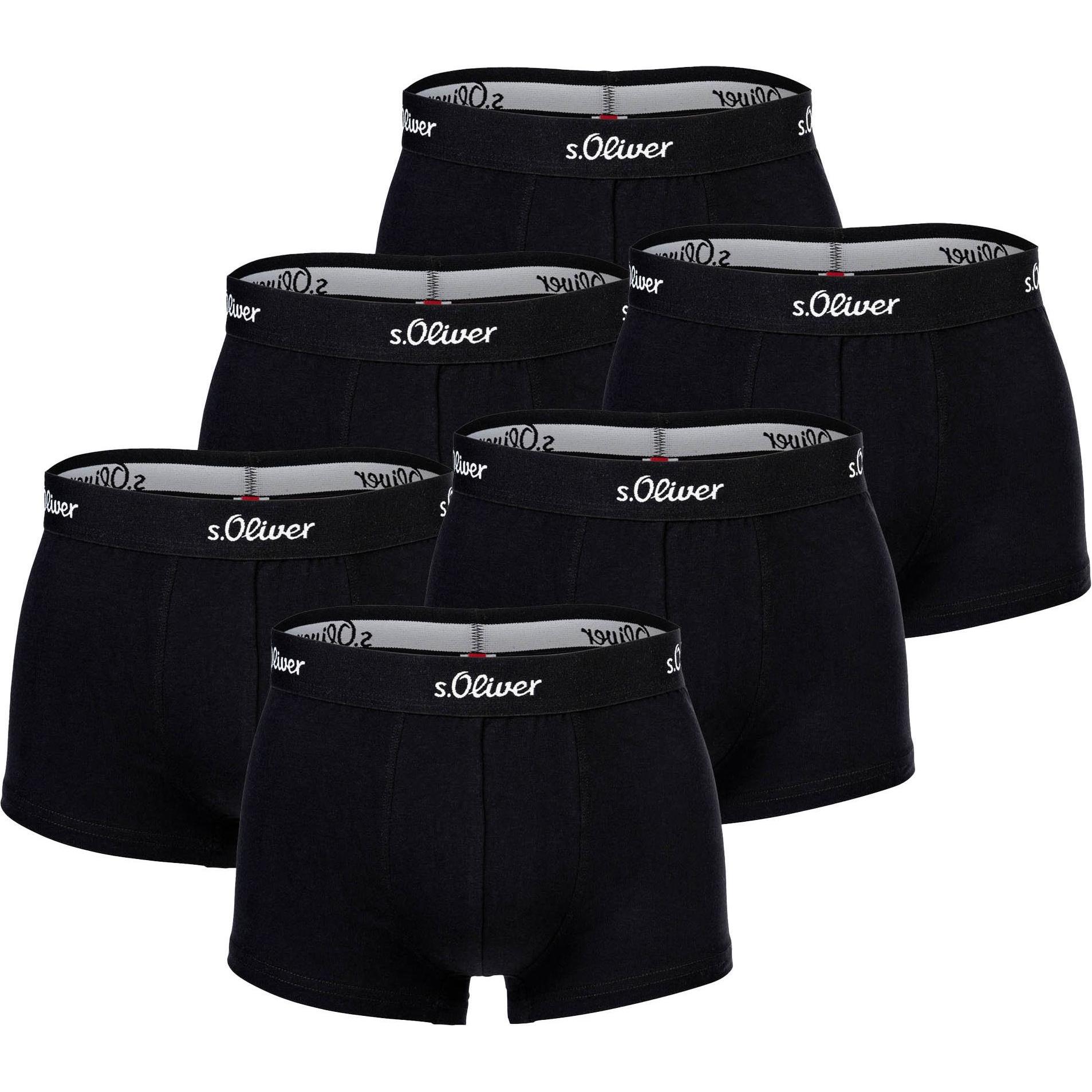 S.Oliver, Herren, Unterhosen, Boxershort Casual Stretch, Schwarz, (XXL, 6er Pack)