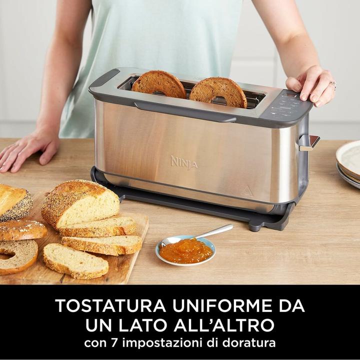 Produktbild Ninja 3-in-1 Multifunctionele Toaster, Grillplaat en Panini Maker - 7 Roosterstanden - RVS - ST202EU