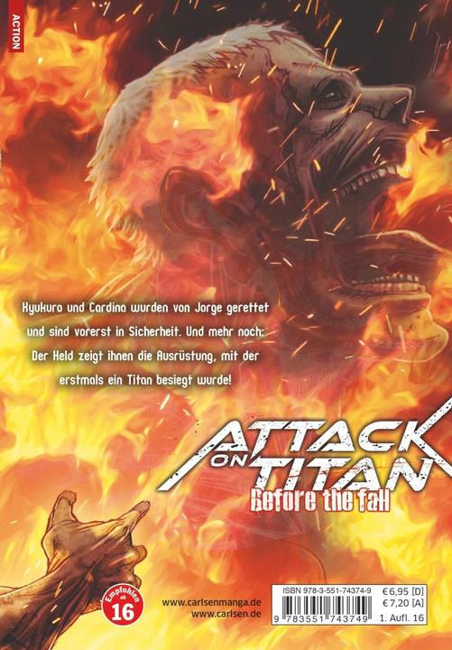 Produktbild Attack on Titan - Before the Fall, Band 5 (Deutsch, Hajime Isayama, 2016)