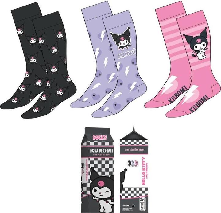 Immagine prodotto Cerdá Hello Kitty Kuromi pack 3 adult socks (36, 43)