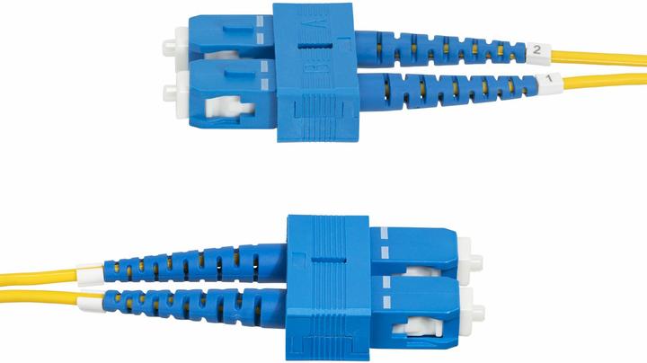 Produktbild StarTech com 2 Meter LWL Patchkabel SC SC (UPC) Singlemode OS2 Duplex, 9/125µm, 40G/100G, Biegeunemp (2 m)