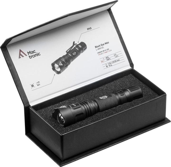 Actual product image Mactronic Black Eye Mini MX512L torch (12.40 cm, 115 lm)