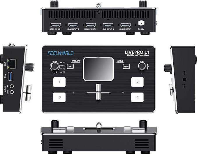 Immagine prodotto Feelworld Switcher video per live streaming LivePro L1 con 4 ingressi HDMI (Accessori video vari)