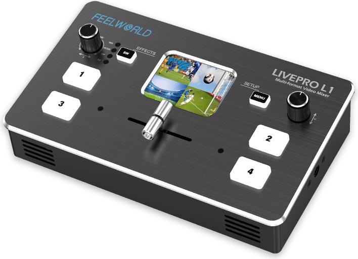 Immagine prodotto Feelworld Switcher video per live streaming LivePro L1 con 4 ingressi HDMI (Accessori video vari)