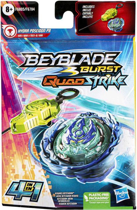 Actual product image Hasbro Beyblade Burst QuadStrike Hydra Poseidon P8 Starter Pack