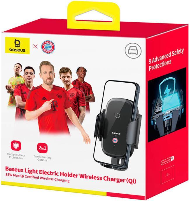Produktbild Baseus car holder with 15W charger (black) Bayern edition