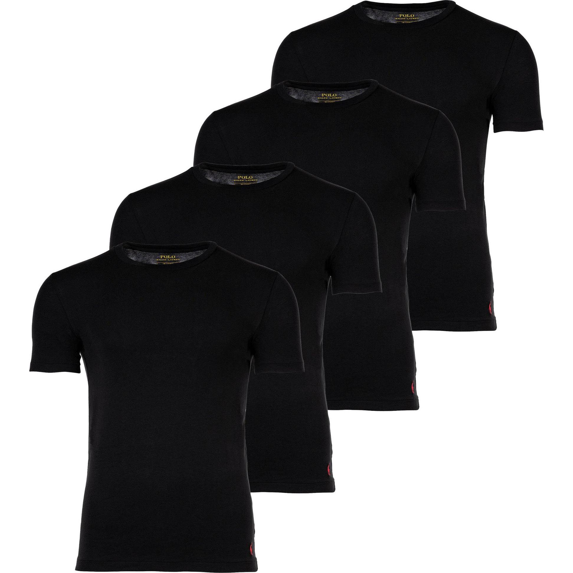 Ralph Lauren, Herren, Shirt, Classic-2 Pack-Crew Undershirt, Schwarz, (XL)