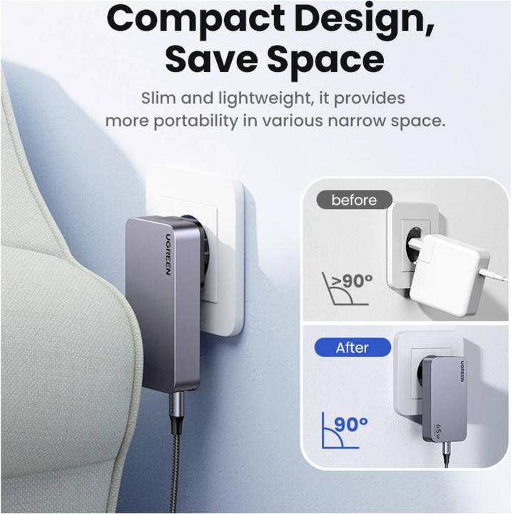 Immagine prodotto Ugreen Nexode Pro (65 W, 3 porte)