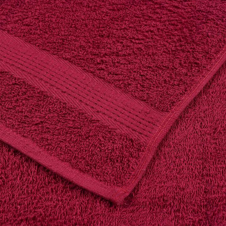 Actual product image vidaXL Towels 4 pcs. Bordeaux red 100x200cm 360 g/m² 100% cotton (100 x 200 cm)