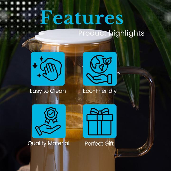 Produktbild Intirilife Karaffe mit Deckel und Sieb (1.40 l)