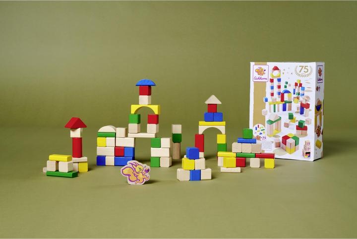 Actual product image Eichhorn Wooden building blocks 75 years