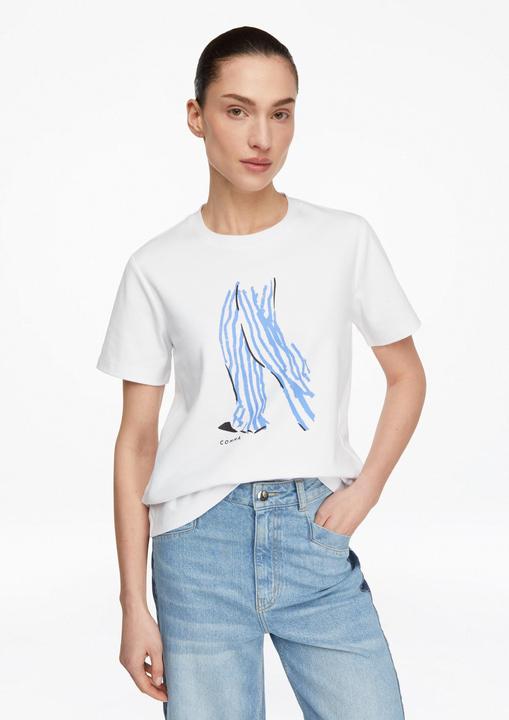 Produktbild Comma T-Shirt Basic Fit T-Shirt mit Artwork (46)
