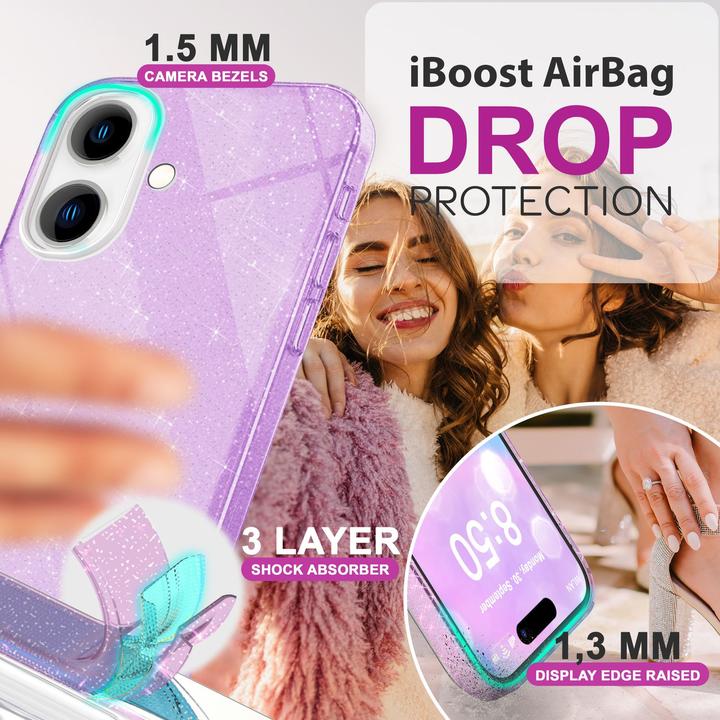 Image du produit Nalia Étui hybride pailleté (Apple iPhone 16 Plus)