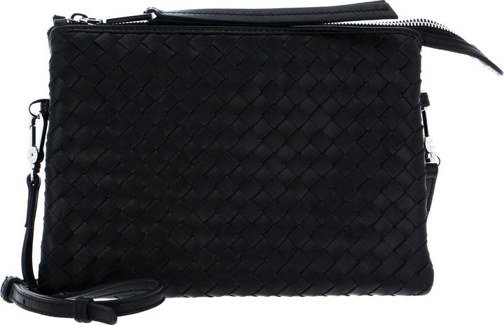 Abro Leather Piuma Weaving Crossbody Bag Threefold