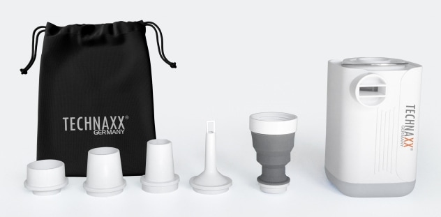Produktbild Technaxx Mini-Akku-Luftpumpe mit LED-Lampe