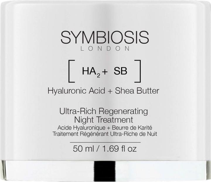 Image du produit Symbiosis Acide hyaluronique + beurre de karité) Soin de nuit régénérant ultra-riche (50 ml, Crème de nuit)