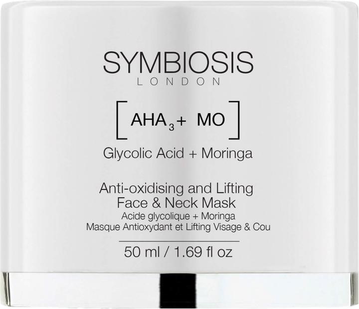 Actual product image Symbiosis Glycolic Acid + Moringa) Anti-Oxidant Mask Face & Neck Firming (50 ml)