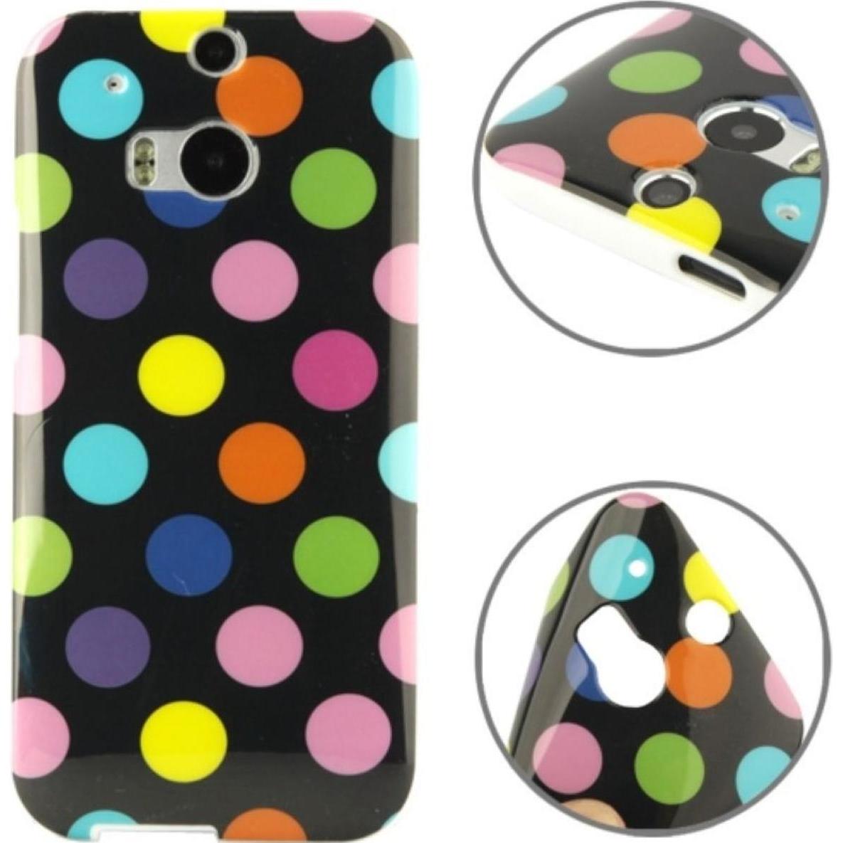 Thumbnail - König Design Schutzhülle TPU Case für Handy HTC One M8 / M8s Schwarz / Bunt (HTC One M8), Smartphone Hülle, Schwarz
