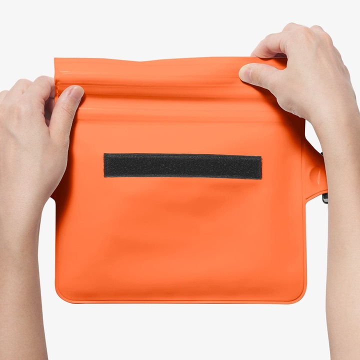 Actual product image Spigen Universal Waterproof A620 Case & Waist Bag Sunset Orange AMP06021