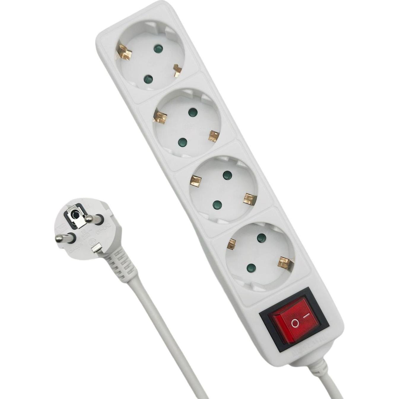 Thumbnail - MicroConnect, Steckdosenleiste, 4-way Schuko Power Strip (4 x, CEE 7/3, 5 m)
