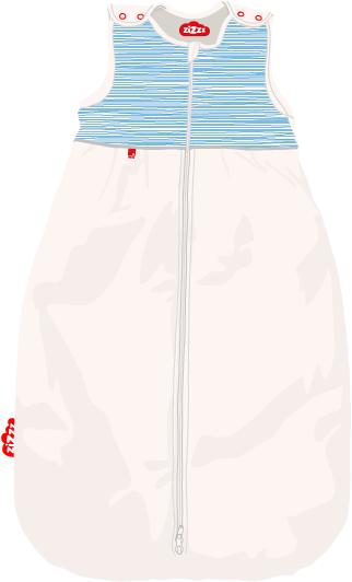 Zizzz Sac de couchage pour bébé Blue Stripes (90 cm, Toute l'année)