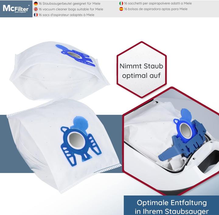 Produktbild Mc Filter MSM 10 Staubsaugerbeutel (20 Stück) (20 x)