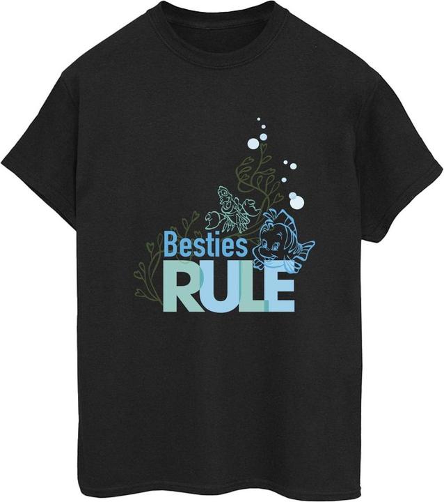 Actual product image Disney Womens/Ladies The Little Mermaid Besties Cotton Boyfriend T-Shirt (XXL)