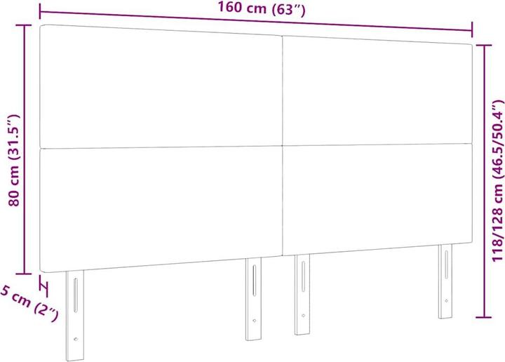 Actual product image vidaXL Modernes Kopfteil (160 x 5 x 128 cm)