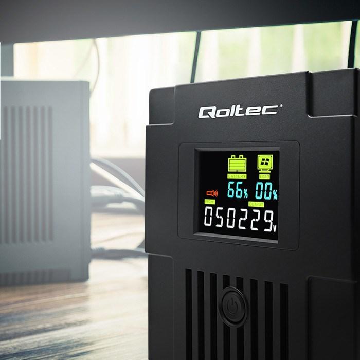 Immagine prodotto Qoltec UPS Monolith | 1500VA | 900W | LCD | USB (1500 VA, 900 W, Interattivo linea UPS)