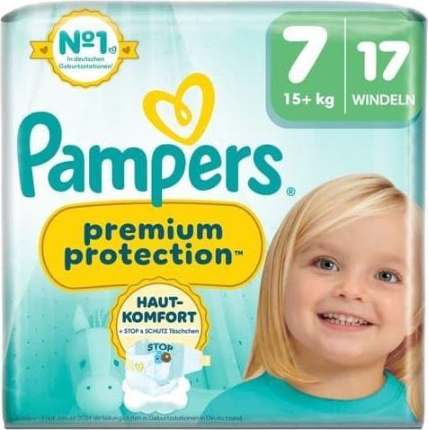Produktbild Pampers Premium Protection (Gr. 7, Tragepack, 17 Stk.)