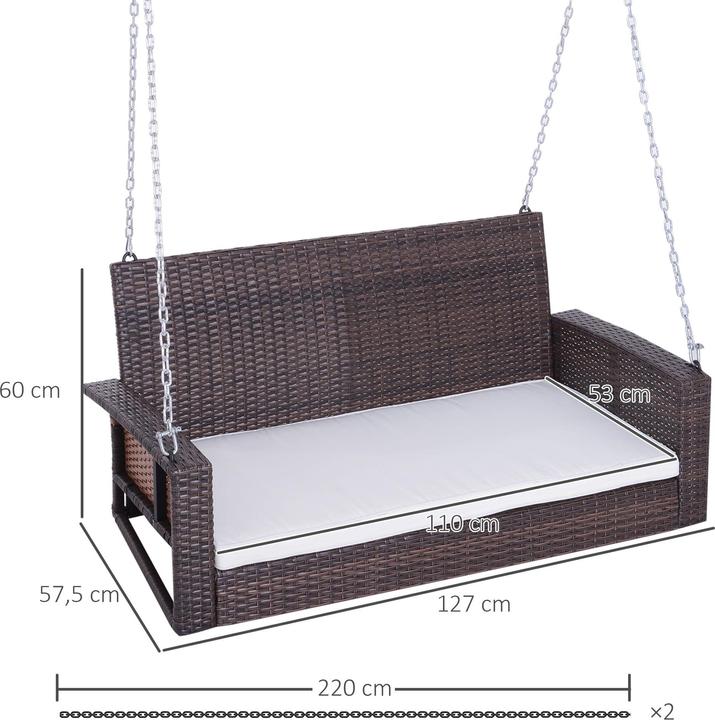 Produktbild Outsunny 2-Sitzer Hollywoodschaukel