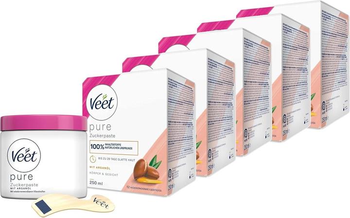 Produktbild Veet Zuckerpaste mit Arganöl (250 ml, 5 x)