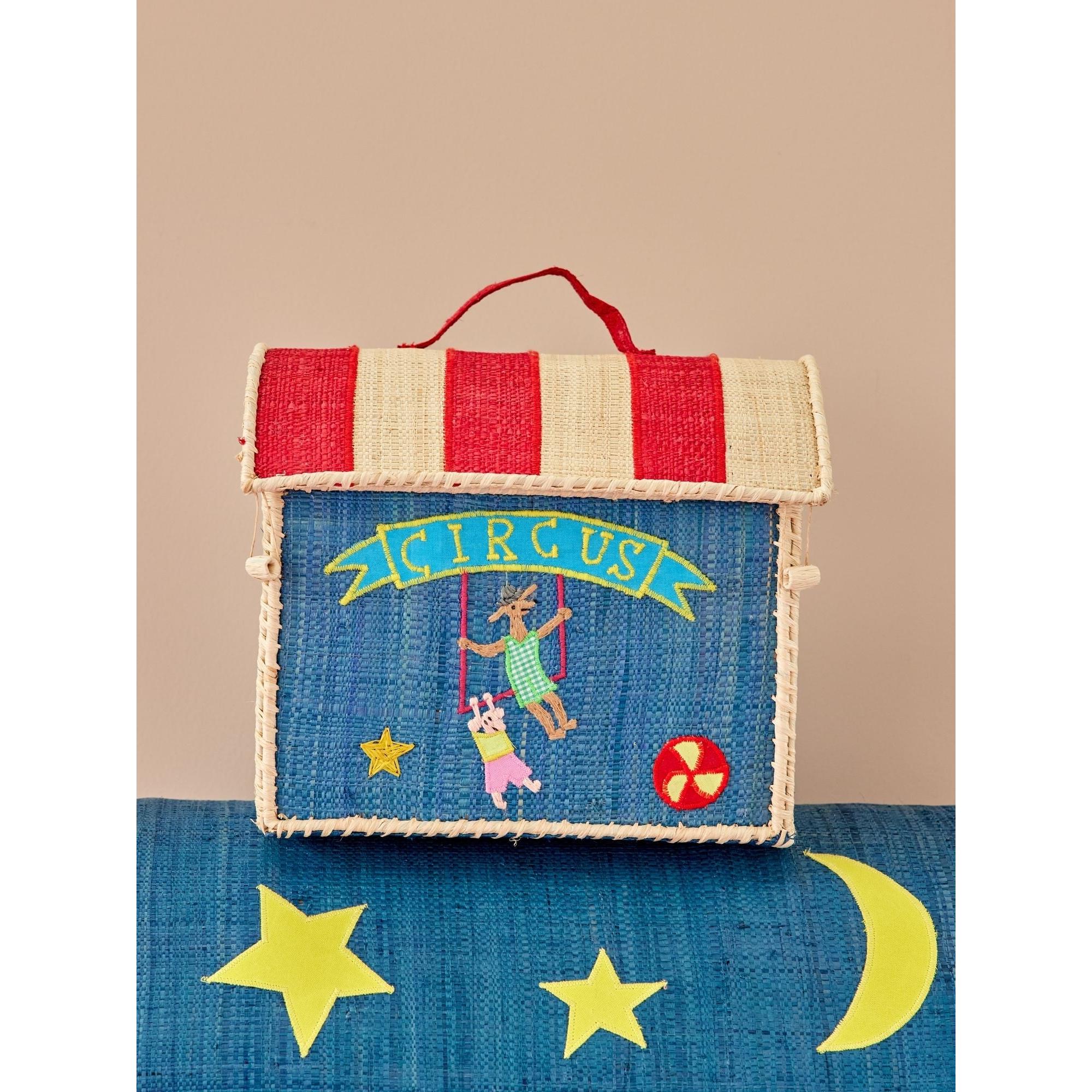 Thumbnail - Rice, Kindergartentasche, Raffia Kids Bag Circus Theme