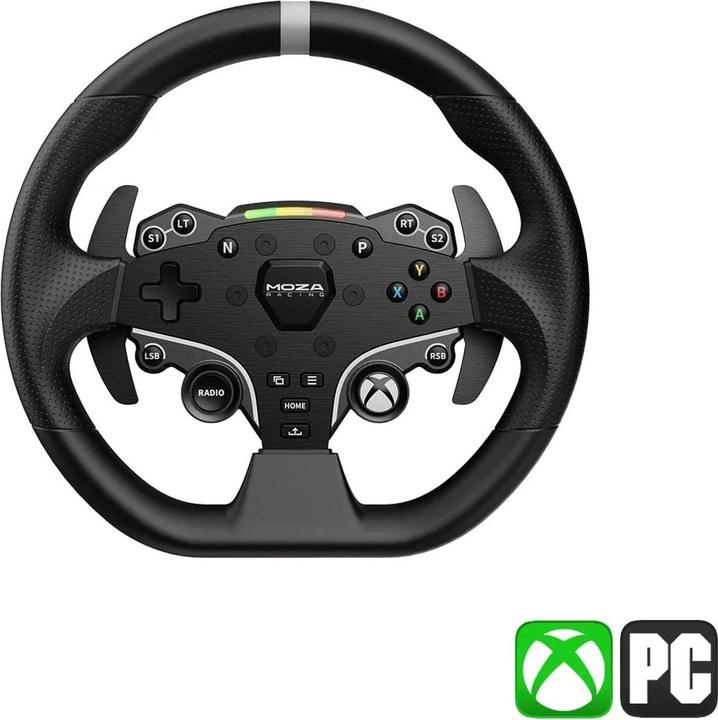 Produktbild Moza Racing R12 V2 Bundle – Direct Drive 12Nm Base + ESX Lenkrad + CRP2 Pedale – Xbox & PC (PC)