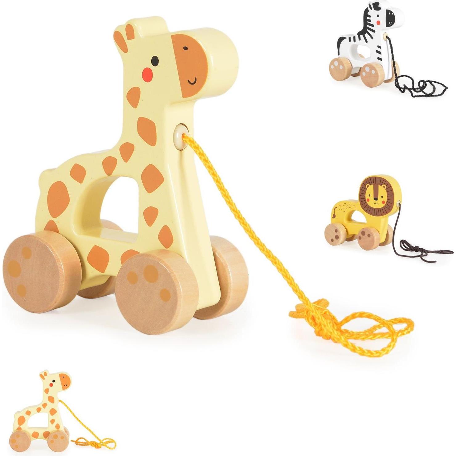 Tooky Toy Nachziehspielzeug Holztier