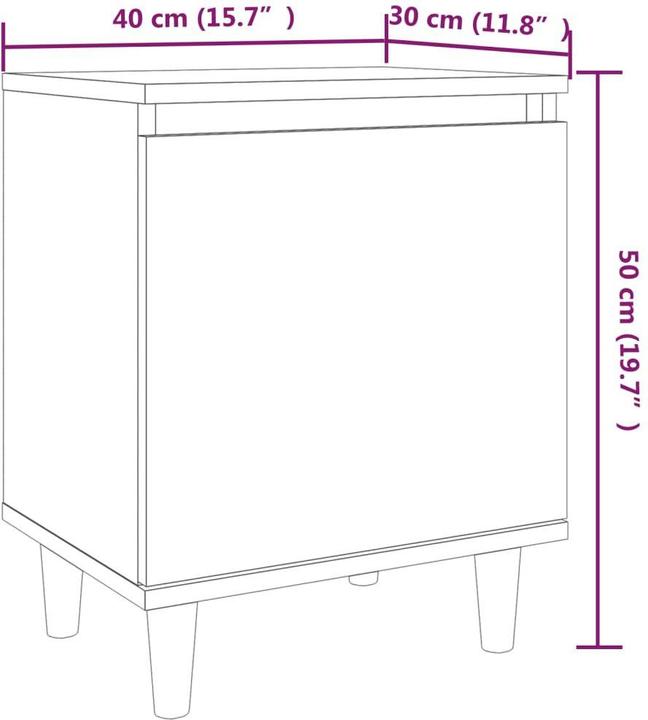 Immagine prodotto vidaXL Nachttisch (40 x 30 x 50 cm)