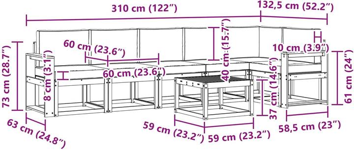 Produktbild vidaXL Outdoor-Sofa