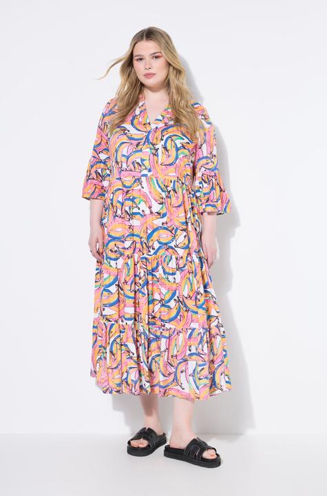 Image du produit Studio Untold Robe maxi à volants, imprimé bananes (50, 52)