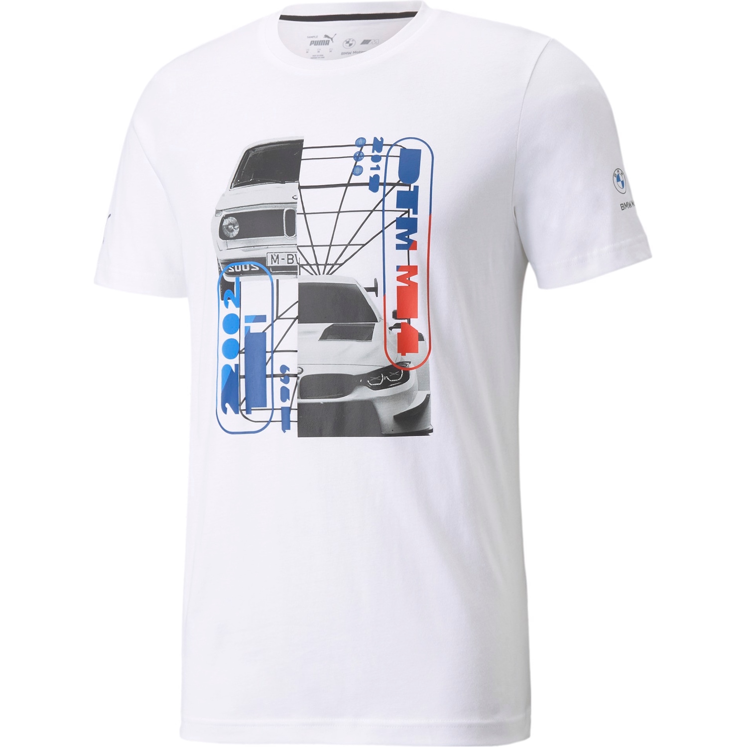 Puma, Herren, Sportshirt, BMW MMS Car Graphic Tee-531194 (S), Weiss, S