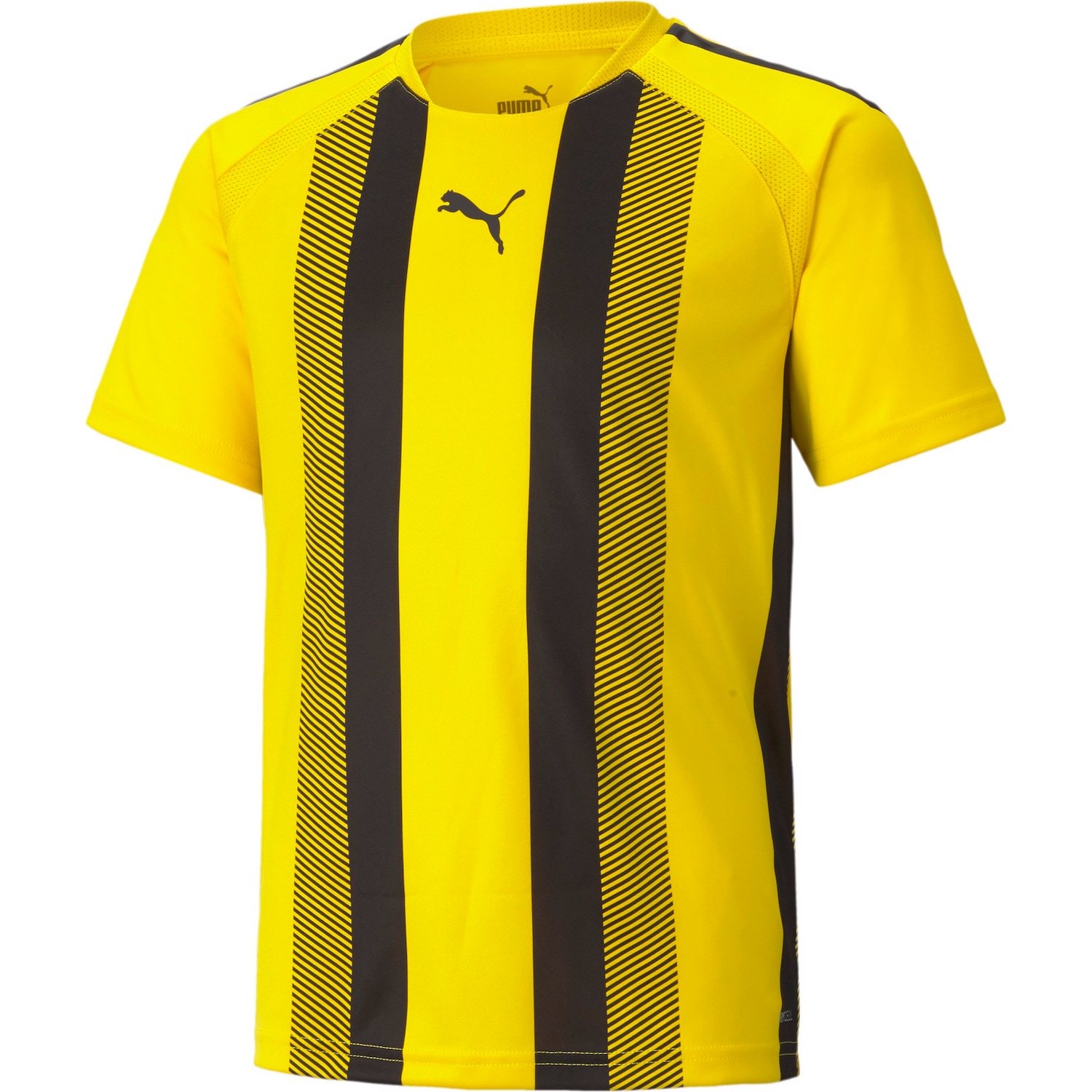 Puma, Herren, Sportshirt, teamLIGA Striped Jersey Jr-704927 (164), Gelb, 164