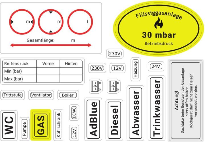 Produktbild Vanlovers Wohnmobil Aufkleber Set