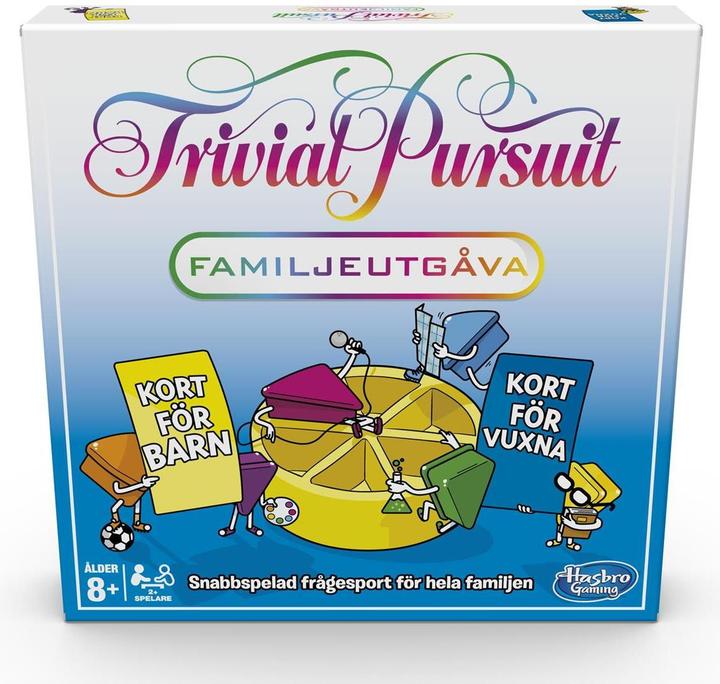 Actual product image Hasbro Gaming Trivial Pursuit Family Edition Board Game Trivia (Swedish)