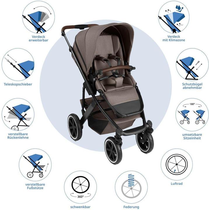 Produktbild ABC Design Kinderwagen 3 in 1 3in1 Kombi-Kinderwagen-Set Salsa 5 Air All (0 Monate - 4 Jahre)